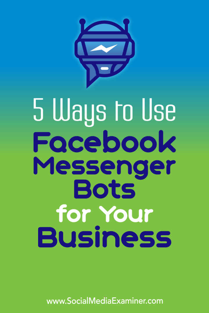5 formas de usar los bots de Facebook Messenger para su negocio: examinador de redes sociales