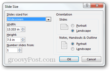 configuración de página powerpoint 2013 opciones relación de aspecto tamaño orientación