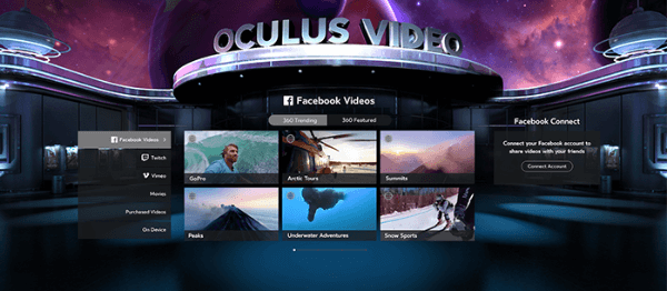 características sociales de facebook oculus