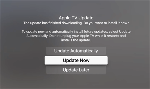 4 actualizaciones de Apple TV