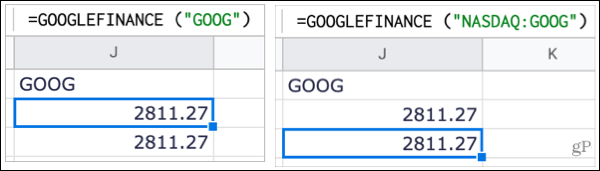 Realice un seguimiento de las existencias en Google Sheets con y sin el intercambio