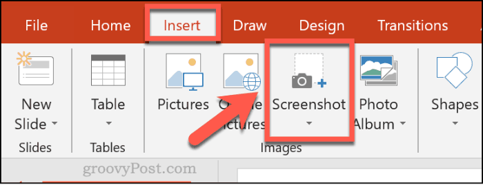 Insertar una captura de pantalla en PowerPoint