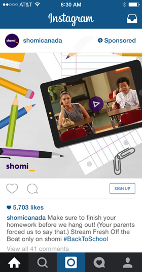 anuncio de instagram shomicanada