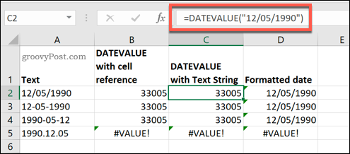 La función DATEVALUE utilizada en Microsoft Excel