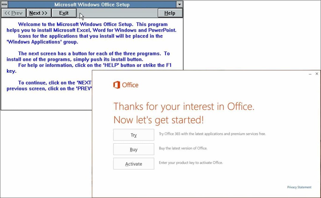 Una mirada a los 25 años de Microsoft Office (antes y ahora)