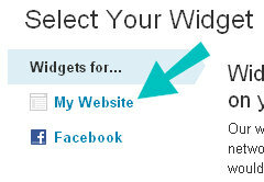 sitio web de widget
