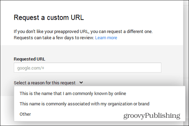 solicitud de URL personalizada de Google diferente por qué