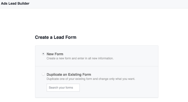 herramientas de publicación de facebook formularios de clientes potenciales