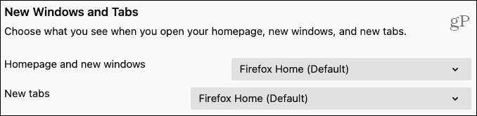 Nuevas ventanas y pestañas de Firefox
