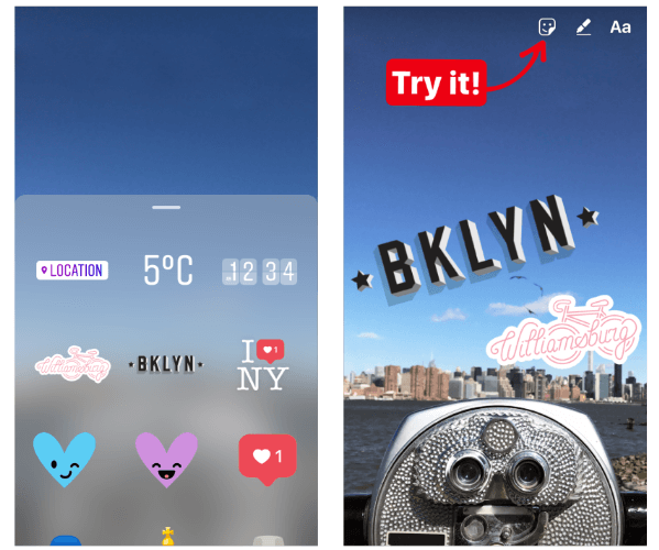 Instagram lanzó una versión temprana de geostickers en Instagram Stories para la ciudad de Nueva York y Yakarta. 