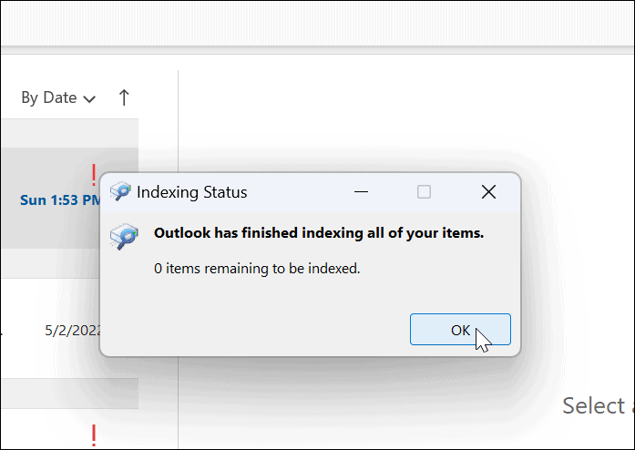 La búsqueda de Outlook de Windows 11 no funciona