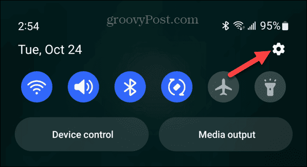 tono de notificación del botón de configuración de Android
