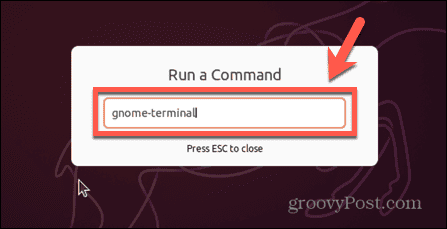 terminal de ejecución de ubuntu