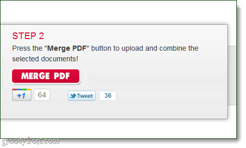 fusionar pdf botón de fusión