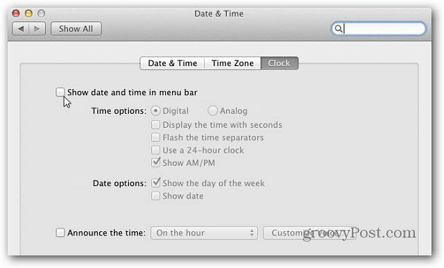 Mac OS X: agregar un calendario básico a la barra de menús