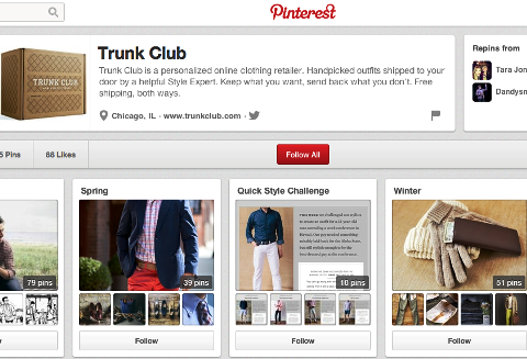 perfil de pinterest de trunk club