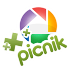 Álbumes web de Picasa + logotipo de Picnik