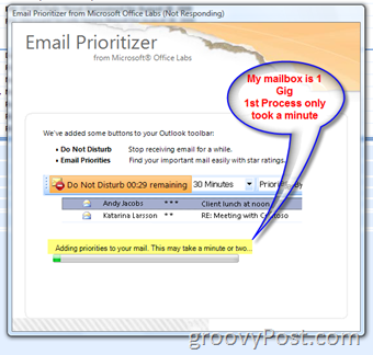 Cómo organizar su bandeja de entrada con el nuevo complemento de Priorizador de correo electrónico para Microsoft Outlook:: groovyPost.com