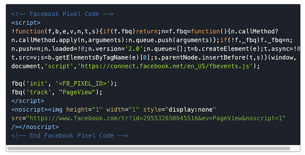 El píxel de inicialización de Facebook debe activarse antes que cualquier código personalizado.