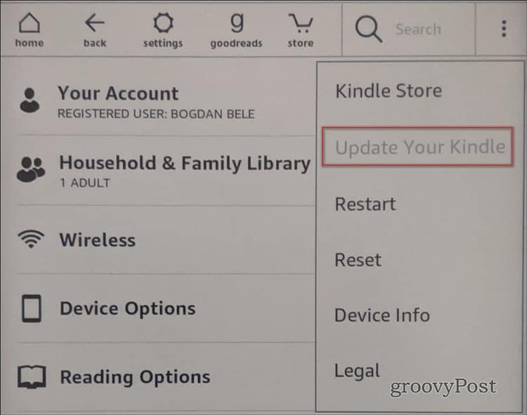 Comprobación de actualizaciones de fuentes personalizadas de Kindle
