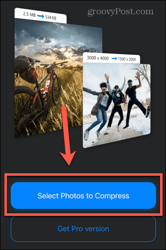 comprimir fotos aplicación seleccionar fotos