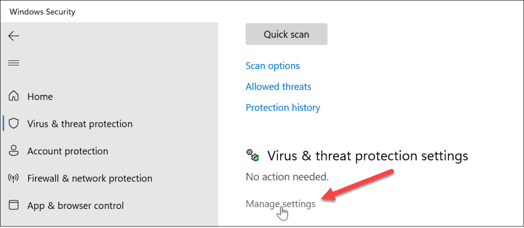 Protección contra manipulaciones activada o desactivada en Windows 11