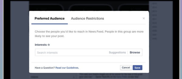 optimización de la audiencia de facebook