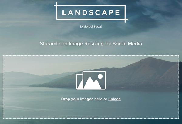 Recorta y cambia el tamaño de las imágenes con Paisaje de Sprout Social.