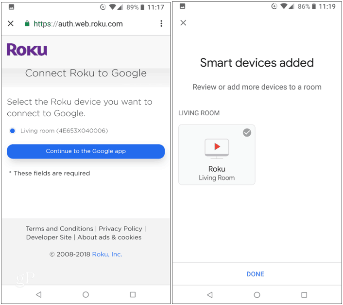 Conecta Roku con Google Home