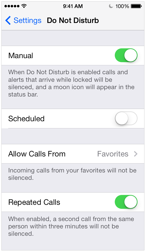 La configuración No molestar del iPhone te permite bloquear mensajes de texto.
