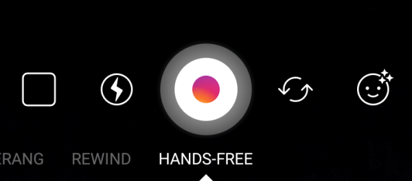 Manos libres graba 20 segundos de video con un solo toque.