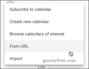 Agregar un calendario por URL en Google Calendar
