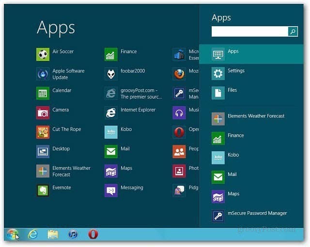 Windows 8: Recupere el menú Inicio en el escritorio