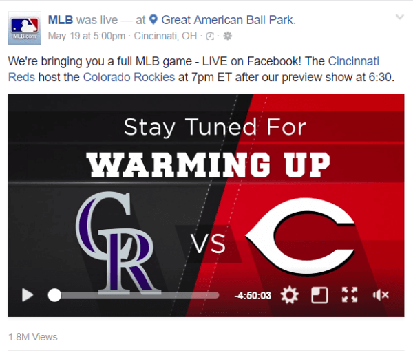 Facebook se asocia con Major League Baseball en un nuevo acuerdo de transmisión en vivo.