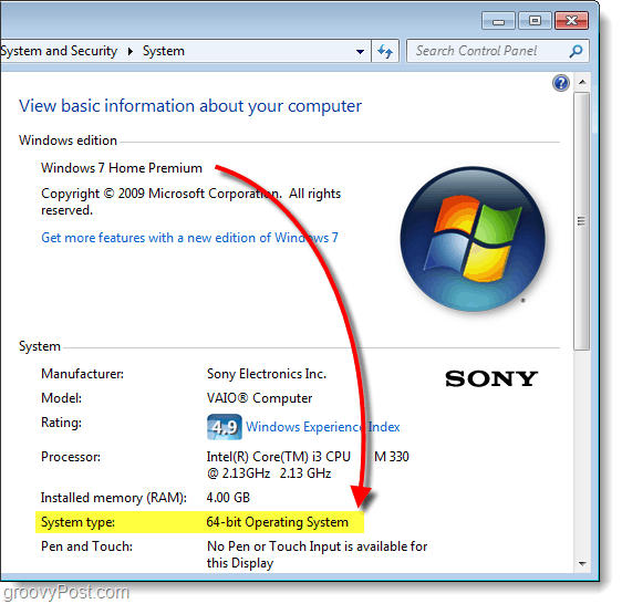 encontrar la versión de Windows 7 de 64 bits o 32 bits