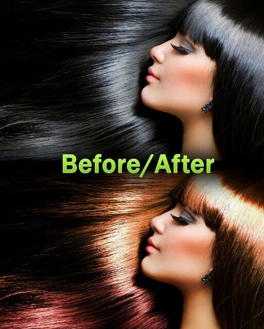 antes después olor editar cabello retoque photoshop tutorial resultado final