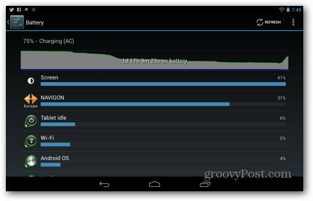 Mejora la duración de la batería de Google Nexus 7
