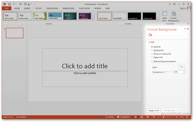 Office 2013 Template Create Make Custom Design POTX Custom Slide Slides Tutorial Cómo formatear el panel de fondo
