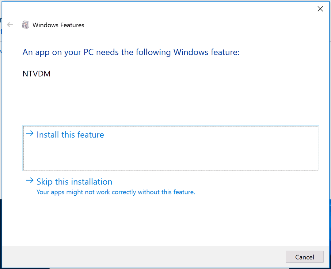 Cómo habilitar el soporte de aplicaciones de 16 bits en Windows 10