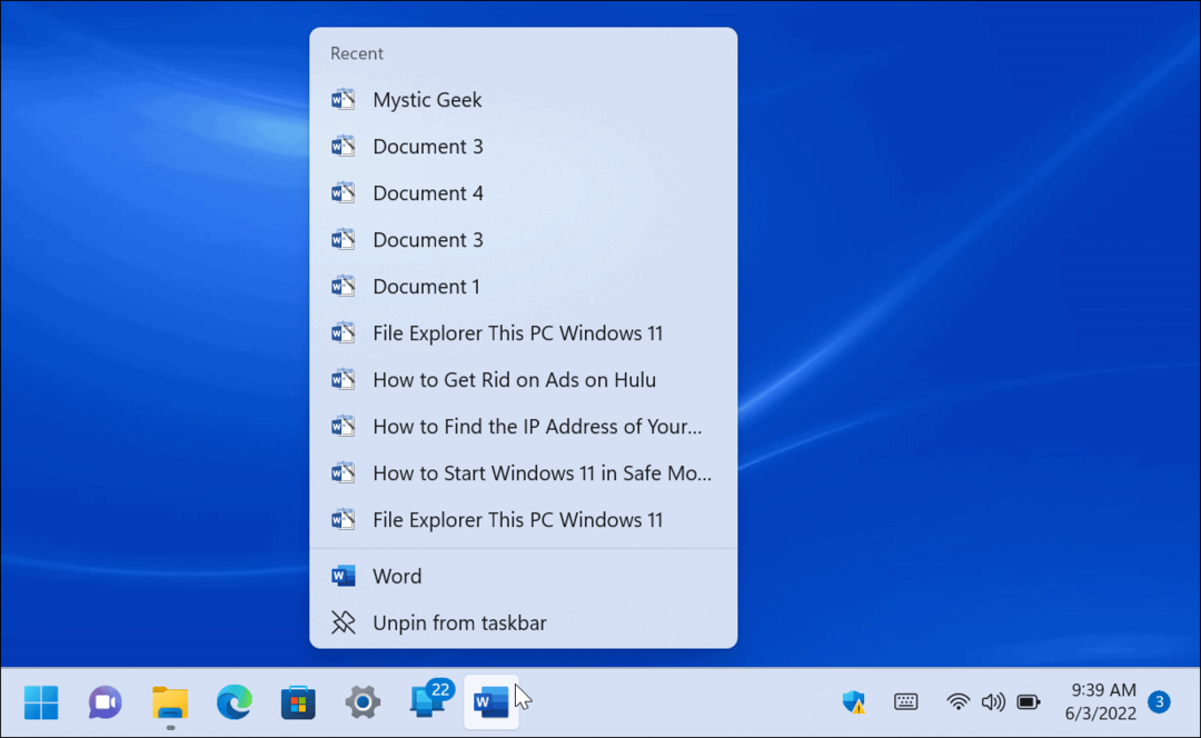 Saltar listas en Windows 11