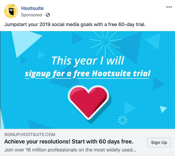 Técnicas publicitarias de Facebook que ofrecen resultados, por ejemplo, Hootsuite ofrece una prueba gratuita