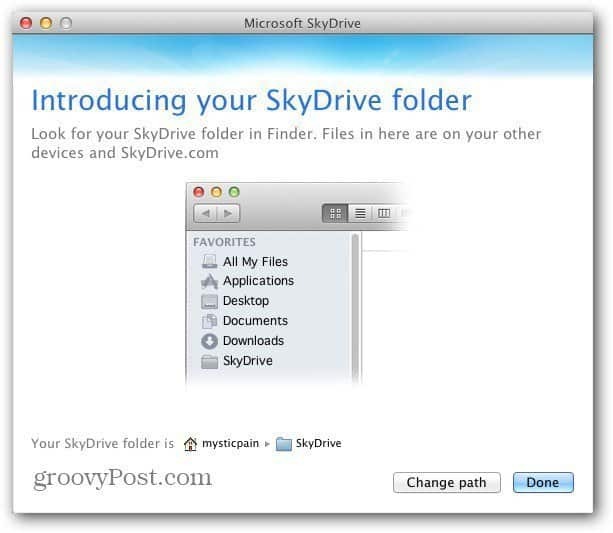 Mac SkyDrive Ubicación