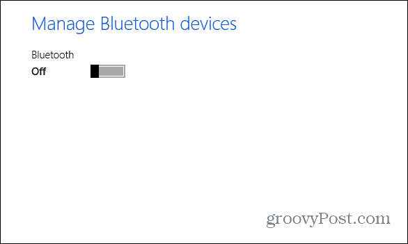 Bluetooth desactivado