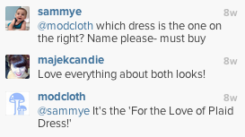 comentarios de instagram modcloth