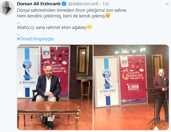 Dursun Ali Erzincanlıdan Ömer Döngeloğlu compartiendo