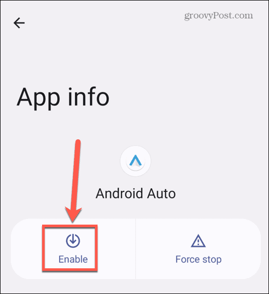 habilitación automática de Android