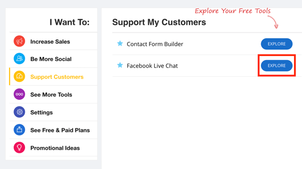 zotabox support clientes opción de chat en vivo de facebook
