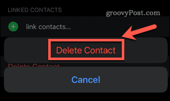 confirmar eliminar contacto en iphone