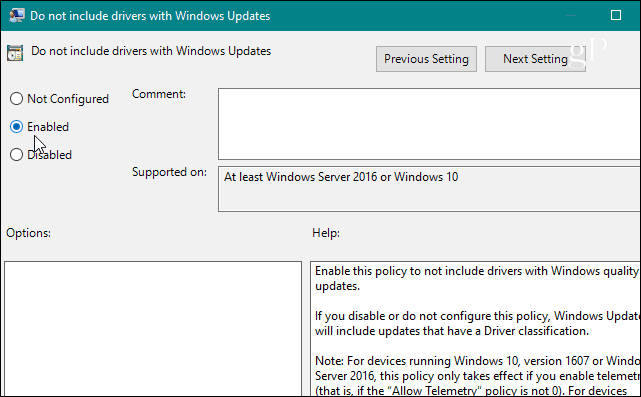 política de grupo habilitar la política de actualización de Windows
