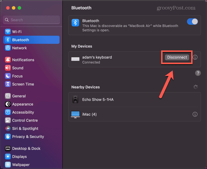 mac desconectar teclado bluetooth